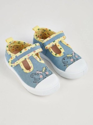 Peppa Pig Blue Denim TBar Shoes Kids at ASDA