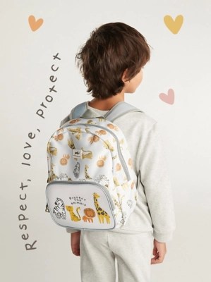 Animal Grey Backpack Kids at ASDA