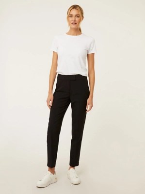 Black Straight Leg Trousers Women at ASDA