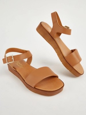 Tan Flatform Sandals Women at ASDA