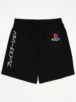 PlayStation Logo Print Pyjama Shorts Men at ASDA