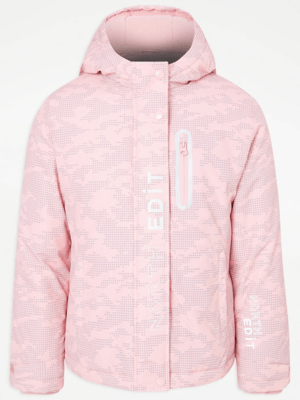 Pink Waterproof Hooded Storm Coat Kids at ASDA