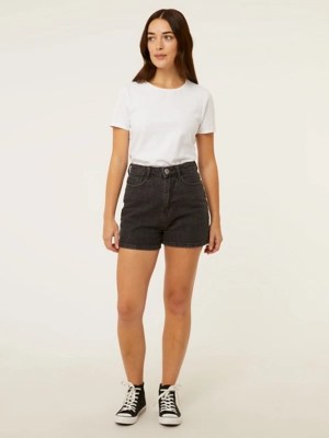 Black Wash Skye Denim Shorts Women at ASDA