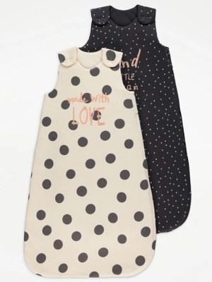 Assorted Polka Dot Made With Love 2.5 Tog Sleep Bags 2 Pack Baby