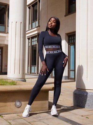 G21 Black Banded CoOrd Leggings Women at ASDA