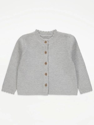 Light Grey Knit Cardigan Kids at ASDA