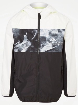 Paint Graphic Colour Block Lightweight Jacket Kids at ASDA