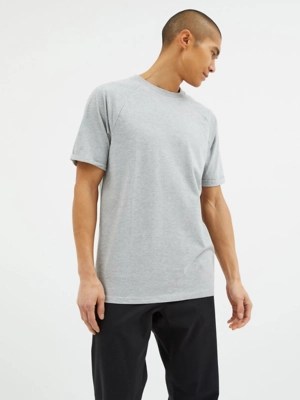 Grey Plain Longline TShirt Men at ASDA