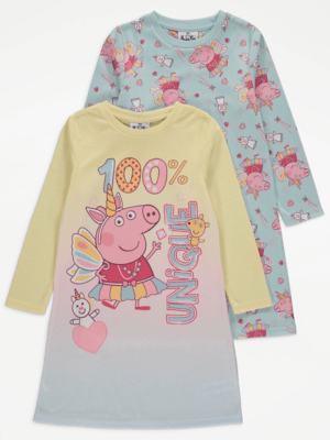 Peppa Pig Fairy Print Night Dresses 2 Pack Kids at ASDA
