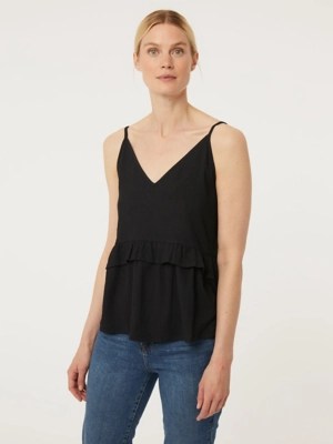 Black Peplum Cami Top Women at ASDA
