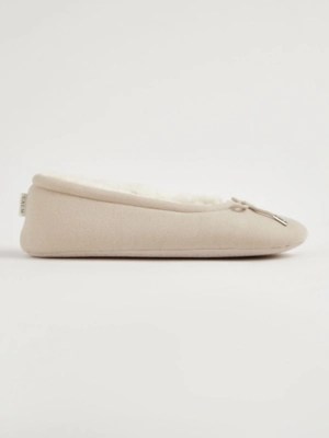 Cream Ballerina Slippers Women at ASDA