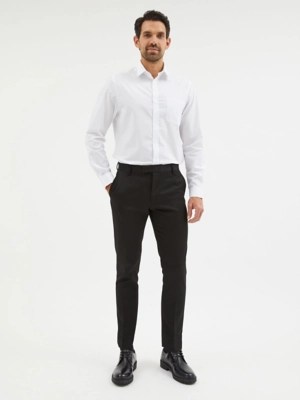 Black Slim Fit Formal Trousers Men at ASDA