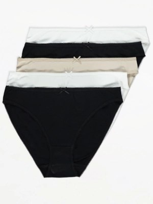 High Leg Knickers 5 Pack Women at ASDA