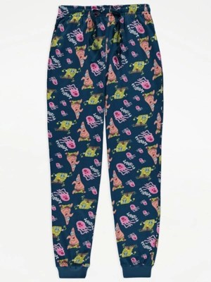 Spongebob Squarepants Character Print Pyjama Bottoms Men at ASDA