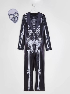 Halloween Tuxedo Skeleton Adults Costume Men at ASDA