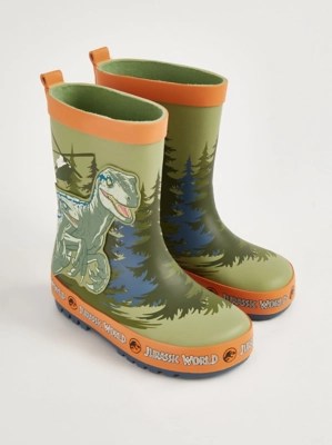 Jurassic World Dinosaur Print Wellington Boots Kids at ASDA
