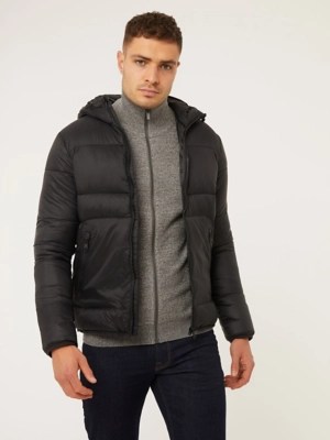 Black Padded Lightweight Jacket Men at ASDA