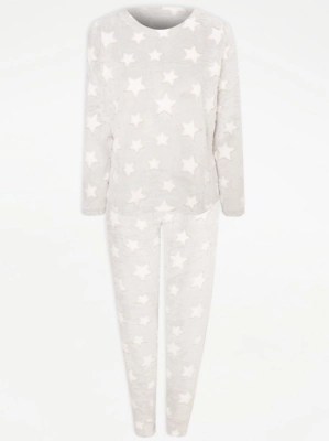 Grey Star Fleece Pyjamas Gift Set Sale & Offers at ASDA