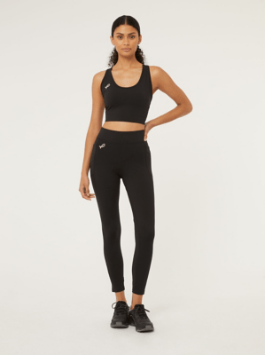 Tickled Pink Black Active Wear Leggings Women at ASDA