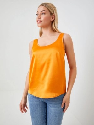 Orange Satin Cami Top Women at ASDA