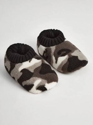 Camouflage Slipper Socks Kids at ASDA