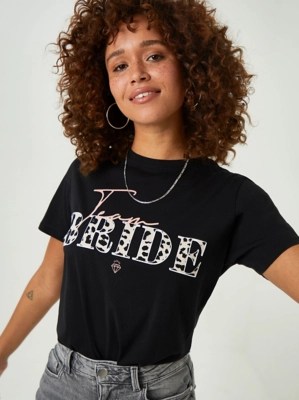 Black Team Bride Jersey TShirt Women at ASDA