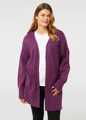 Purple Longline Soft Knitted Cardigan Sale & Offers at ASDA