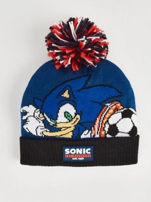 Sonic The Hedgehog Navy Bobble Hat Kids at ASDA