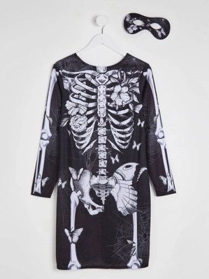 Halloween Skeleton Moth Adults Fancy Dress Costume Sale & Offers