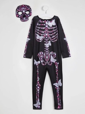Halloween Jewel Skeleton Kids Fancy Dress Costume Kids at ASDA