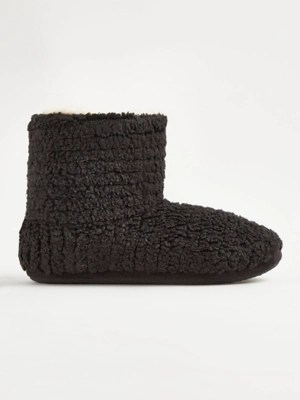Black Slipper Boots Men at ASDA