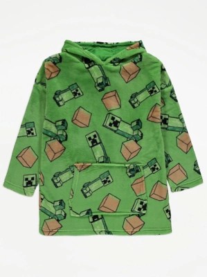 Minecraft Green Oversized Snuggle Hoodie Kids at ASDA