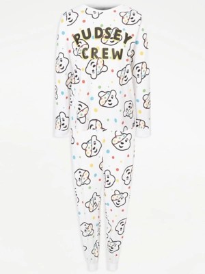Children In Need White Pudsey Crew Spot Pyjamas Women at ASDA