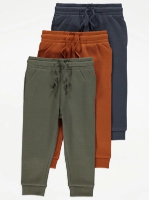 Basic Joggers 3 Pack Kids at ASDA