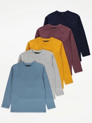 Assorted Plain Sweatshirts 5 Pack Kids at ASDA