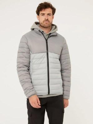 Grey Padded Lightweight Jacket Men at ASDA