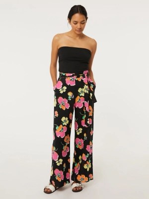 Floral Print Palazzo Trousers Women at ASDA