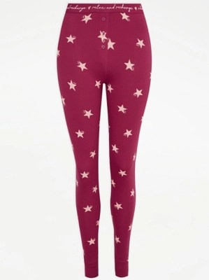 Burgundy Star Print Pyjama Bottoms Sale & Offers at ASDA