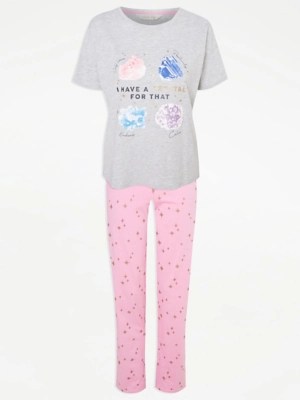 Crystal Graphic Print Pyjamas Women at ASDA