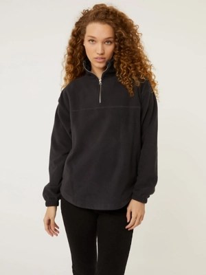 Grey Fleece Half Zip Fleece Sale & Offers at ASDA