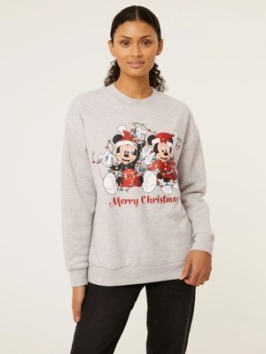 Disney Mickey & Minnie Mouse Christmas Light Up Jumper Women