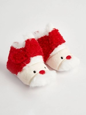 Santa Fleece Christmas Slippers Baby at ASDA