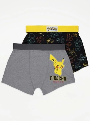 Pokémon Character Print Trunk Briefs 2 Pack Men at ASDA