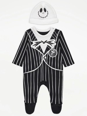 Disney Jack Skellington Character Print Halloween Sleepsuit and Hat
