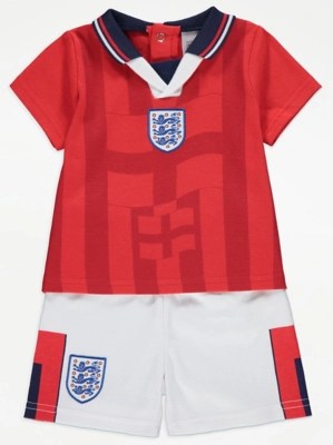 Red England Football Kit Baby at ASDA