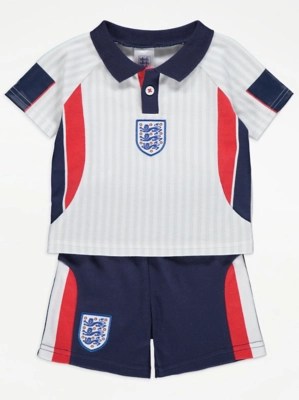 White England Football Kit Baby at ASDA
