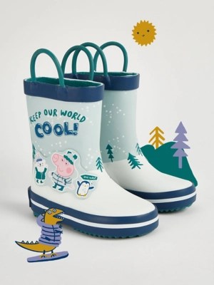 Peppa Pig Pig Blue Ice Caps Wellington Boots Kids at ASDA