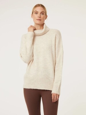 Cream Roll Neck Jumper Women at ASDA