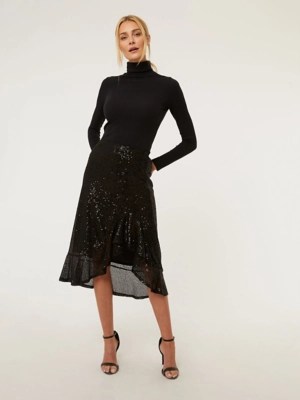 Black Sequin Midi Skirt Sale & Offers at ASDA