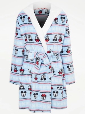 Disney Mickey & Minnie Mouse Character Print Dressing Gown Women
